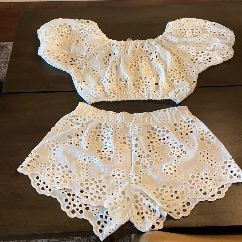 Eberjey white coverup set size medium